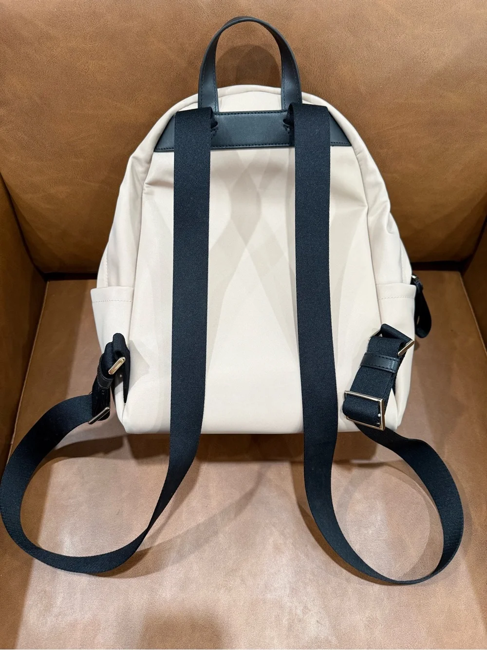 kate spade Cream/black Compact Nylon Backpack